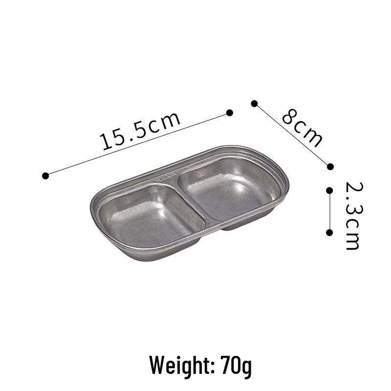 Plastic 10-Pack Two-Compartment Dipping Dish & Cutlery Set