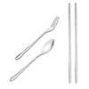 Portable Folding Travel Dinnerware Set Stainless Steel Tableware Campi