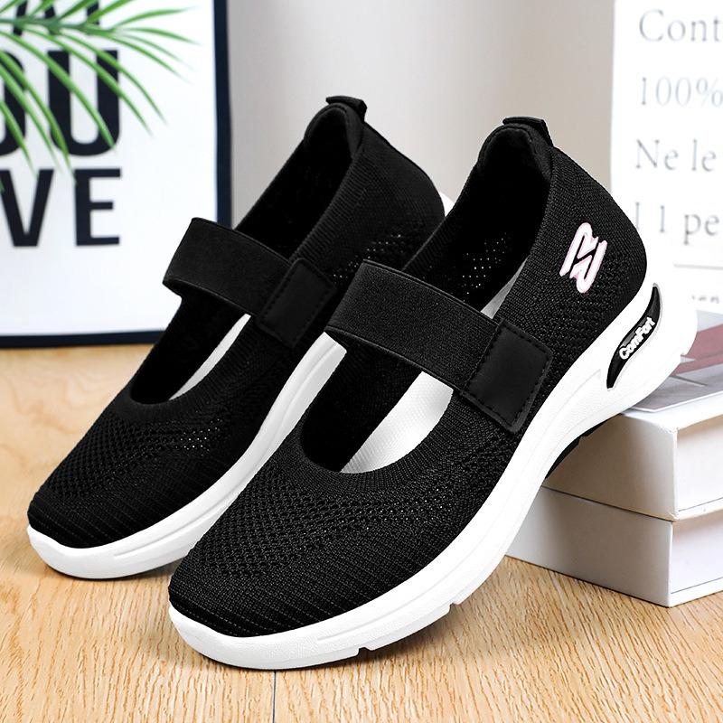 Shallow Mouth Mom Shoes Flat Shoes Women's Shoes Soft-soled Casual Shoes Breathable Single Shoes