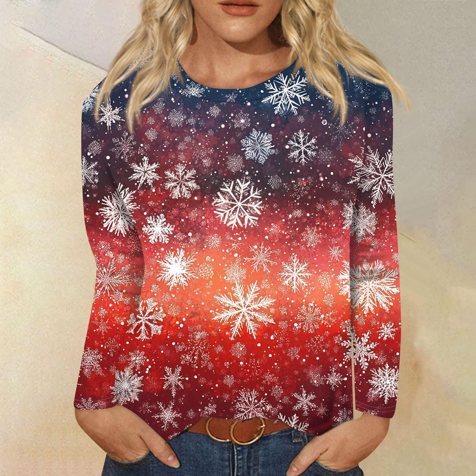 

Женская модная повседневная футболка с круглым вырезом и длинными рукавами с принтом Love Print Top XL арбуз красный