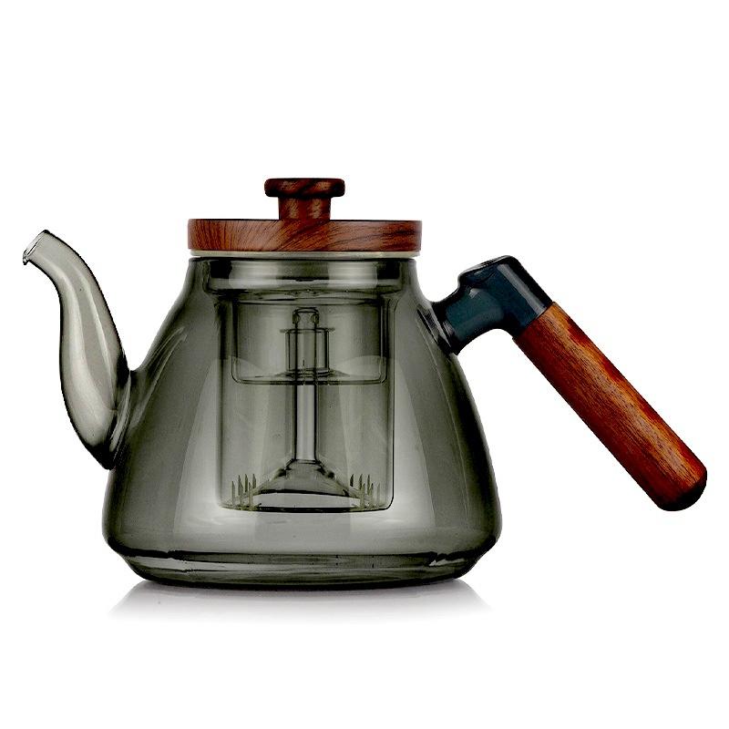 1000ml High Borosilicate Glass Teapot Cooking and Steaming Dual Purpose Glass Tea Pot Tea Kettle Tea Infuser Teaware