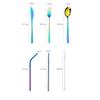 6 Ps/set Portable Outdoor Travel Dinneware Set 304 Stainless Steel Knife and Fork Spoon Straws Tableware Set