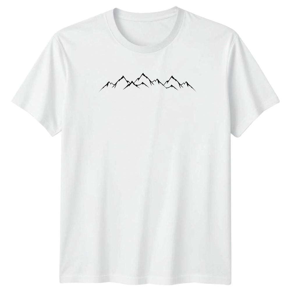 Mountain Range Silhouette Minimalist Outdoors TShirt Hiking Adventure Gift S