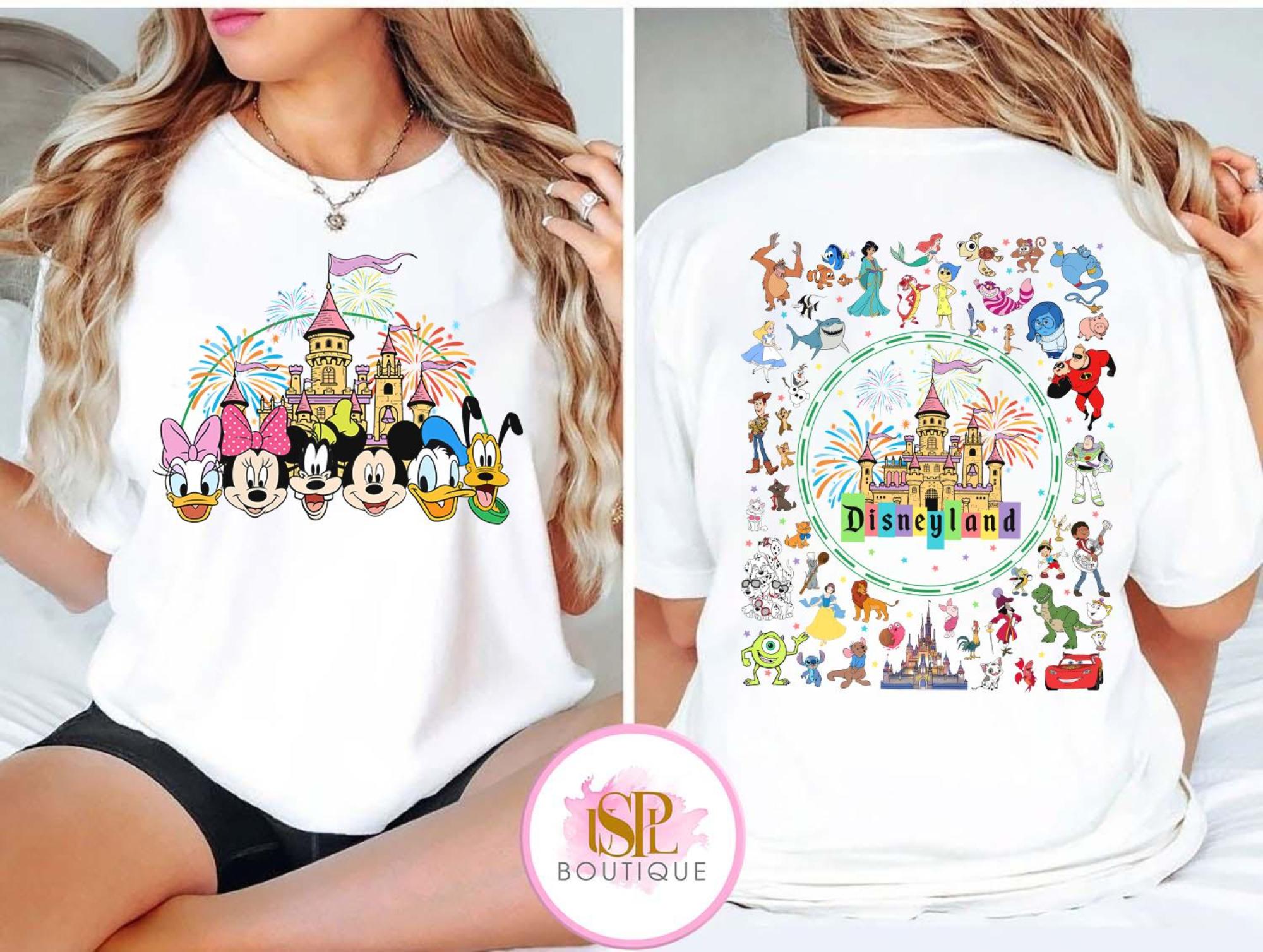 

2026 Summer Mickey Castle Magic Figures Tshirt Unisex Fashion Cotton Quality Casual Loose Short Sleeve Classic Unisex S