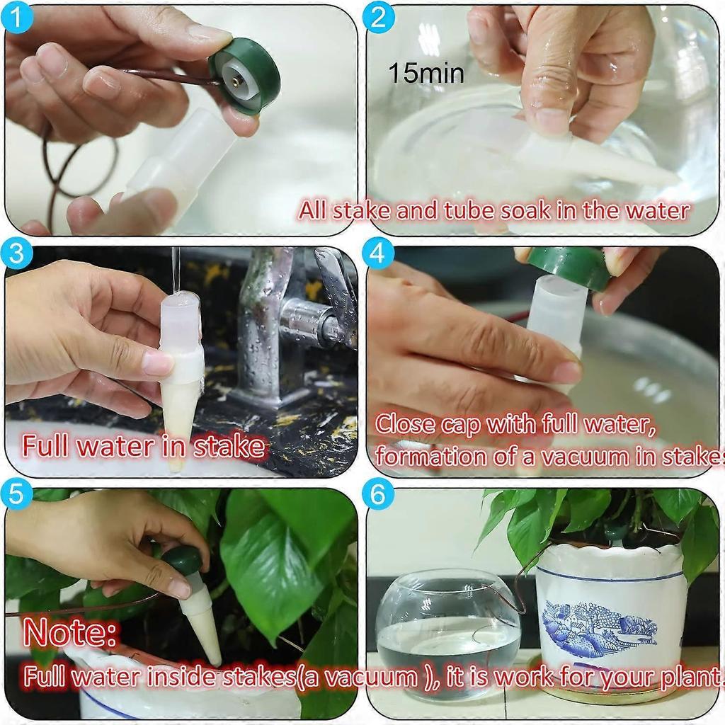 Watering Stakes Automatic Watering System, 10 Pack Plant Self Drip Irrigation Slow Release for Indoor or Outdoor Houseplants
