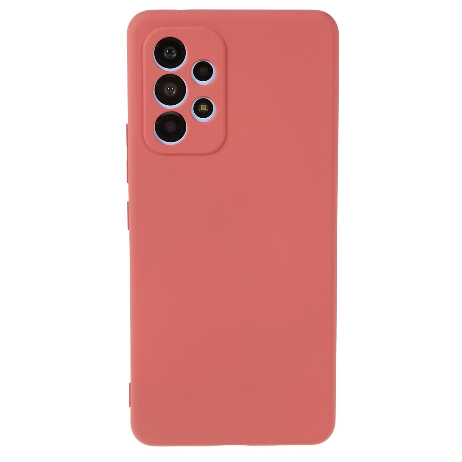 

For Samsung Galaxy A13 4G Fiber Lining TPU Phone Case Rubberized Surface Shockproof Phone Cover Light Purple