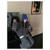 Women's Hooded Sweatshirt Wide Leg Pants Sports Suit Loose Fit