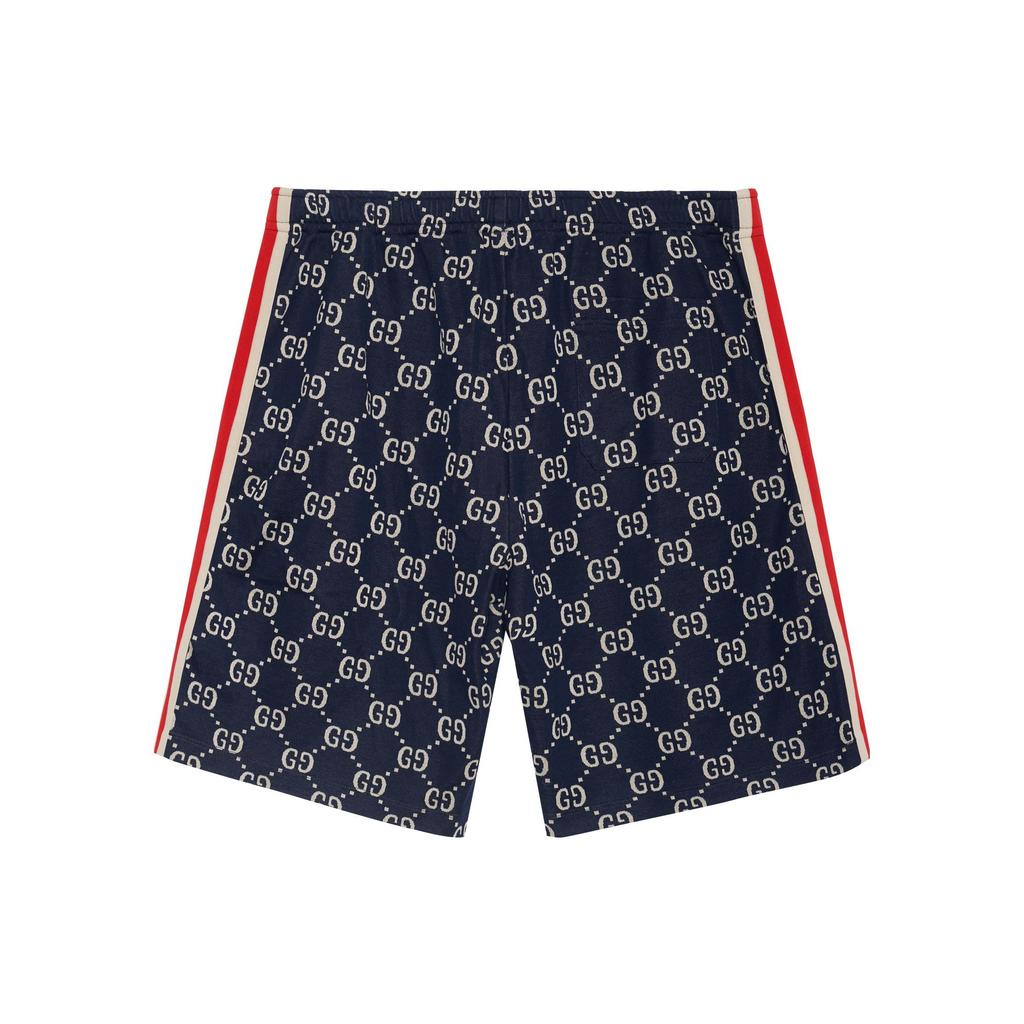 Gucci Side Contrast Striped Jacquard Shorts For Men Blue Men's 474632-X9V05-4245