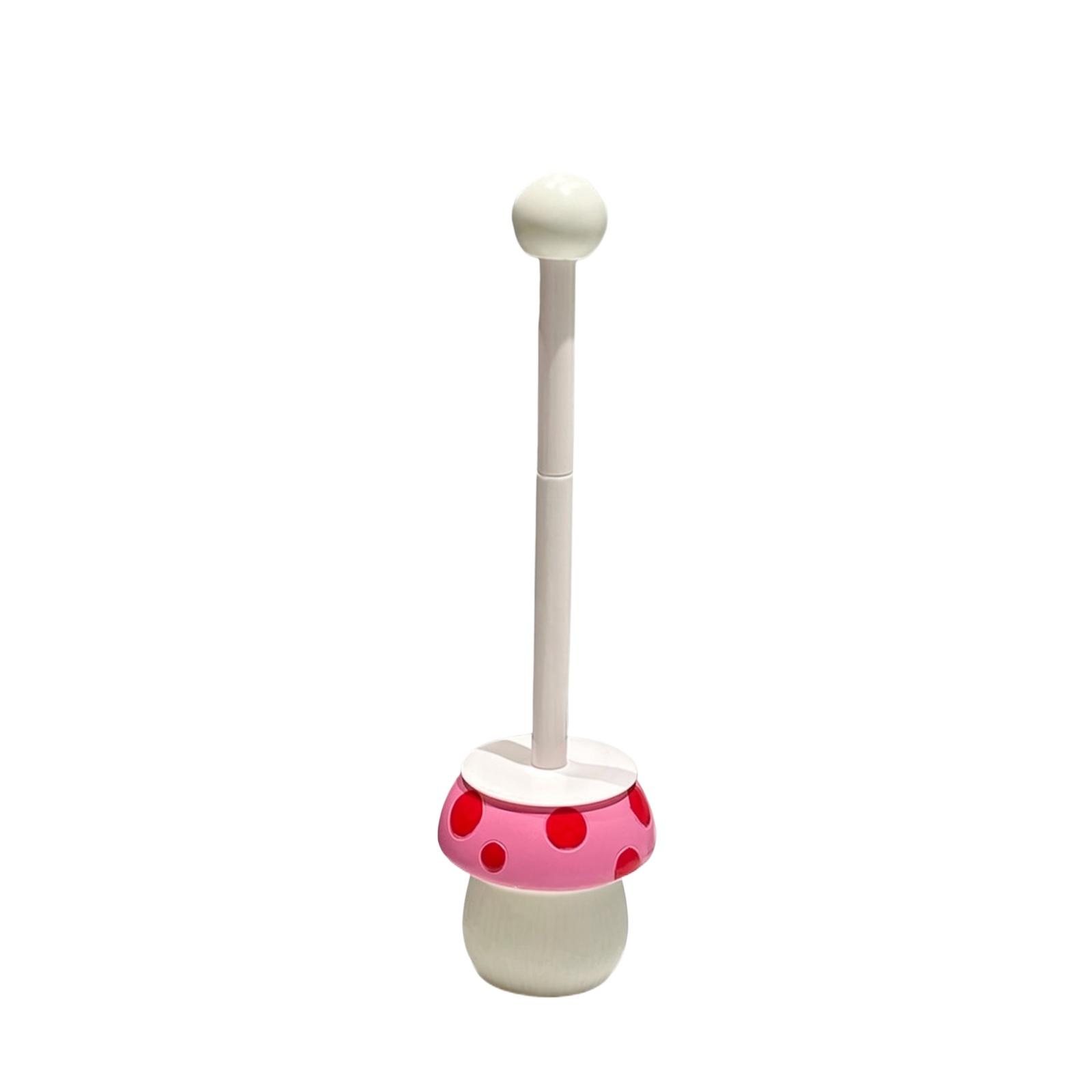

Creative Mushroom Shaped Toilet Brush with Holder Set for Bathroom Cleaning and Home Decoration Durable Handle and Soft Bristles for Efficient Use one size белый