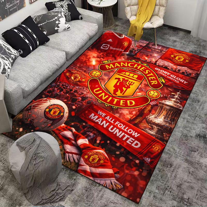 Manchester United Designed floor mat, suitable as a non-slip mat for the living room or bedroom sofa