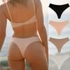 Big Size Female Spring Summer New Style Ultra Thin No Trace Ice Silk Low Waist Thong Underwear