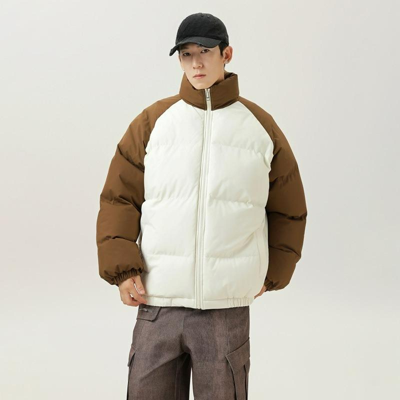

Cotton-padded Clothes for Men and Women with The Same Style In Winter, Stand-up Collar, Windproof, Thickened Cotton-padded Clothes, Color Matching XXL