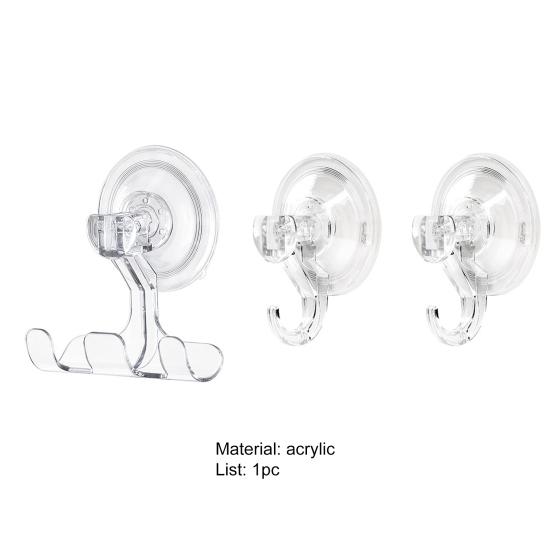 1 Set Wall Hook Traceless Wall Mounted Acrylic Washing Cloth Door Hanger for Bedroom