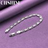 CHSHINE 925 Sterling Silver Men Geometry Bracelet For Women Wedding Party Fashion Charm Jewelry