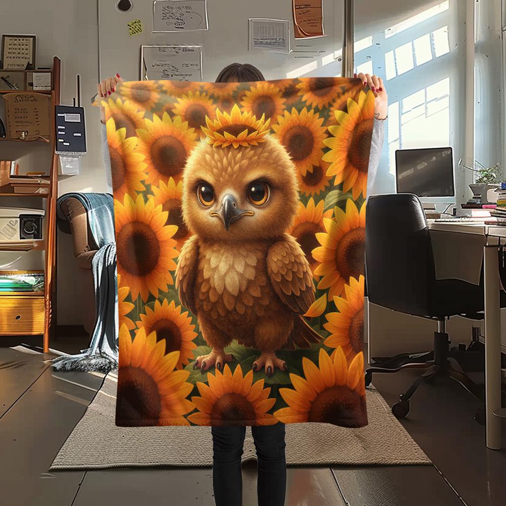 1Pc Cartoon Print Flannel Blanket, High Quality Comfortable for All Seasons, Home Decor, Warmth and Comfort, Perfect for Christmas Birthday Gift