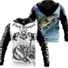 Sweat à capuche unisexe avec impression numérique 3D Motif pêcheur Luya pull de sport d'extérieur