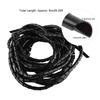 Black Spiral Cable Wrap External Diameter 10mm Wire Management Sleeve  Computer Wire