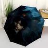 1pc haunted house spooky atmosphereOpen/Close Umbrella-Windproof, Compact Travel Umbrella, Sturdy 8-Rib Shaft, Outdoor Accessory1206