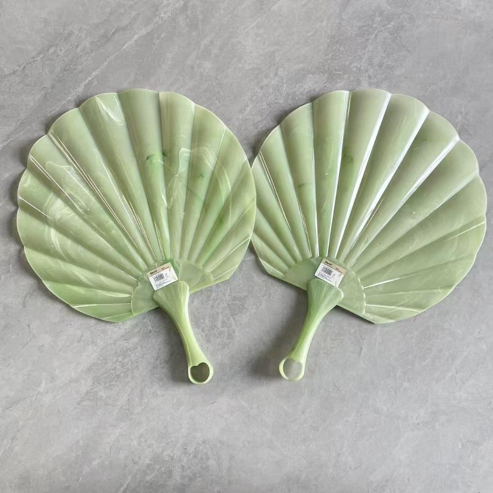 10pcs Retro Portable Shell Fan Plastic Handheld Fan Durable Chinese Style Fan  Traditional Festival
