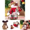 Christmas Santa Snowman Reindeer Desktop Decor With Fabric Material For Holiday Tabletop Display