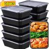10/30 Stück Einweg-Lebensmittelbehälter mit Deckeln Kunststoff Bento Lunchbox Obst Kühlschrank Frischhalteboxen Küche Lebensmittelaufbewahrung