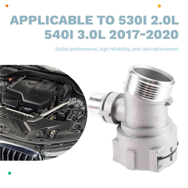 Upper Radiator Coolant Hose Connector 17128602870 Aluminum For BMW 530I 2.0L 540I 3.0L 2017-2020 Car Parts