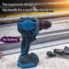 Cordless Brushless Electric Drill with 2-Speed Metal Chuck DIY Home Renovation Compatible with 18V Battery(No Battery)