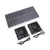 Solar Powered Fan Kit 16W Monocrystalline Solar Panel Dual Exhaust Fans Kit with Protective Net for Pet House Chicken