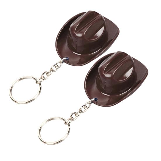 Yousheng 1/2Pcs Key Chain Rustic Western Cowboy Hat 2 in 1 Bottle Opener Keychain Portable Keyring Bar Party Favors