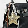 Rucsac Mini Stea din Piele Ecologică Geantă de Mână Suspendată Geantă Pandantiv Accesorii Genți Pandantiv