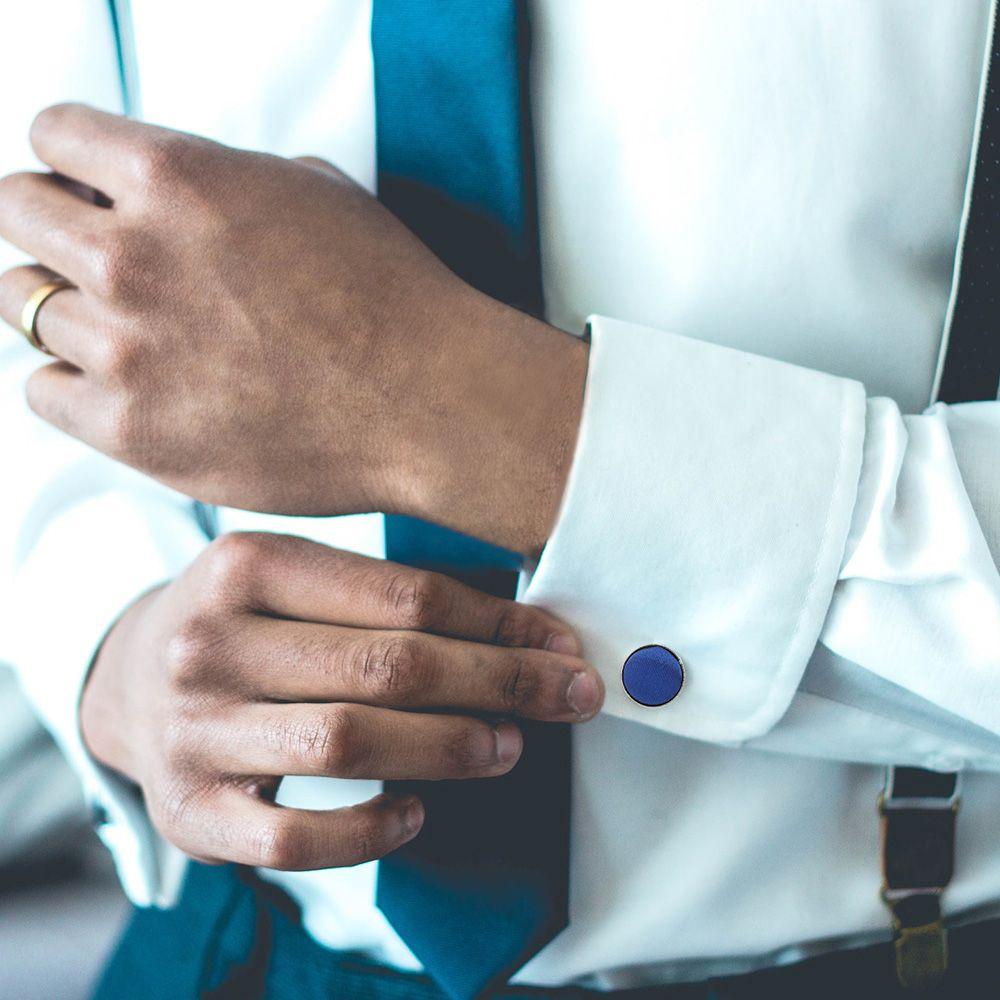 High Quality Round Plain Wedding Stylish Mens Cufflinks Apparel Clothes Buttons Shirt Cuff Links