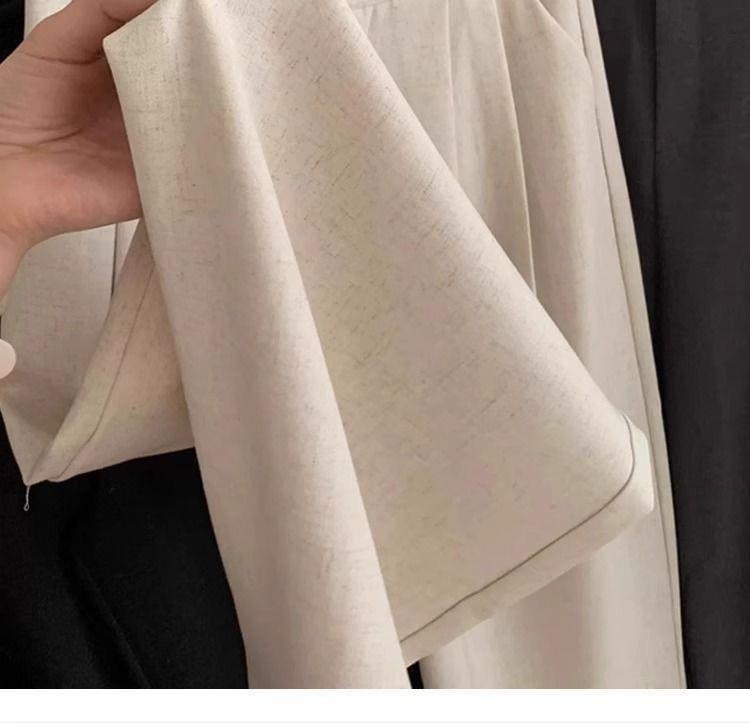 Beliebte High-Waist Damen-Hose in Übergröße, Elegant, Weiter Beinschnitt, Gerader Schnitt - Schlankmachend, Locker, Bodenlang für den Frühling