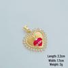Gold-Plated Heart Cross Necklace - Fashion Sweater Chain for Women