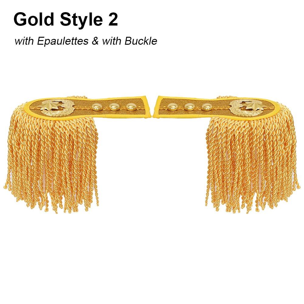 New Rhinestone Shoulder Tassel Epaulet Detachable Gold Shoulder Epaulettes Long Chain Brooch Clothing Accessories