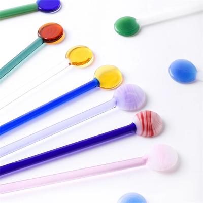 Korean Style Cute Long Handle Coffee Stirring Bar Creative Ins Style Milk Dessert Stirring Spoon Simple Juice Glass Spoon