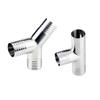 8 12.7 16 19 25 32 38 45 51 -108 mm SUS 304 316 Stainless Steel Hose Barb Y Shape Tee 3 Ways Sanitary Pipe Fitting Connector