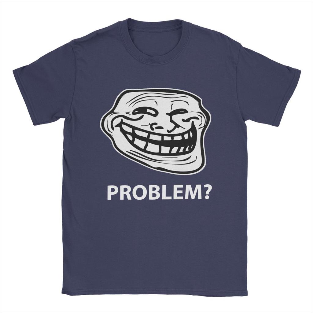 Trollface Meme Rage Comic Funny Troll Joke Internet T-Shirt Men 100% Cotton Tees Short Sleeve T Shirt Unique Clothing