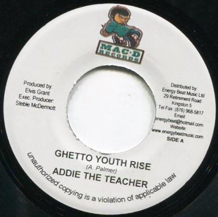 

7inch Record ADIDJA PALMER - Ghetto Youth Rise NONE MAC D Records 2007 Jamaica Reggae, Ska & Dub Used
