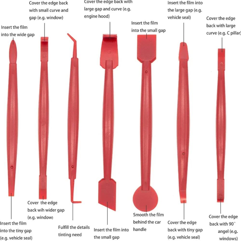 Car Window Tint Kit Felt Edge Squeegee Vinyl Wrap Tools for Car Paint Protection Film Wrap Edge Trimming Squeegee Utility Tool