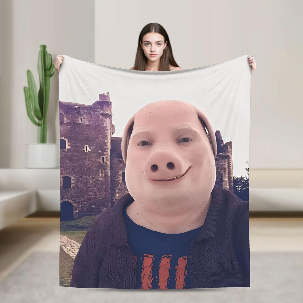 John Pork Is Calling Blankets Quality Warm Soft Throw Blanket Winter Travel Office Home Decor Street Trend Bedspread