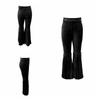 Solid Color Suede Tassel Pants Fringe Hem Slim Fit Flare Pants Retro High Waist Trousers  Party