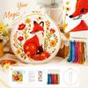 Embroidery Kit with 20 Hoops, Design Fabric Set for Adults