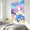 Lucky Star Anime Tapestry Flat Print Wall Art Hanging Indoor Outdoor Decor for Study Bedroom Dorm Porch Trendy Cartoon Room