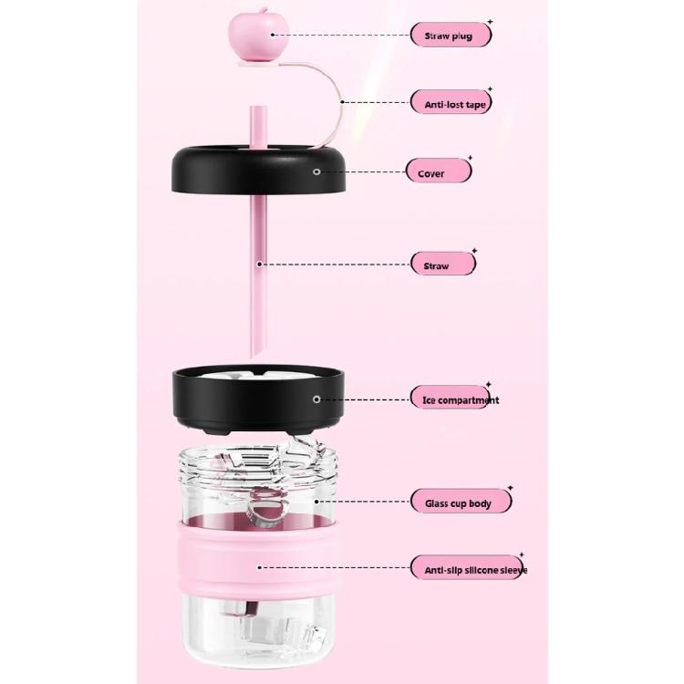 Practical Plastic Cold Brew Maker With Presses Ice Function Office Cold Brew Coffee Cup for Home and Travel