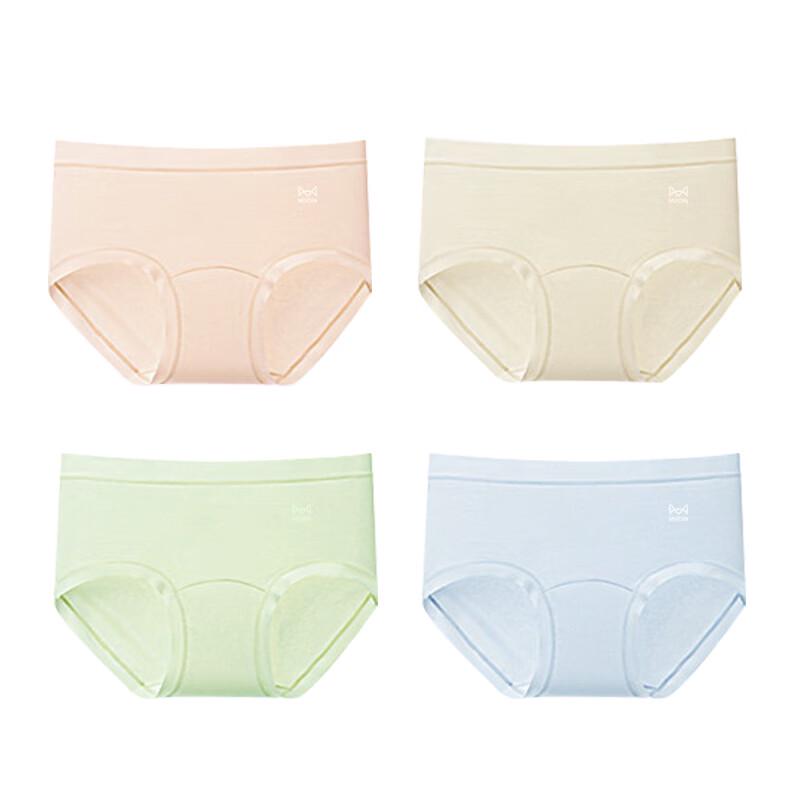 Mao Ren Women's 100% Cotton Antibacterial Breathable Briefs (4-Pack)