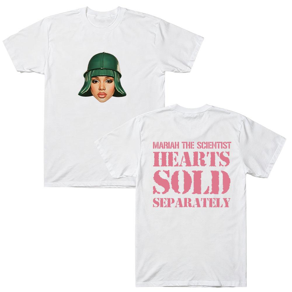 Mariah The Scientist HSS Face T-Shirt Y2K Baumwolle Hohe Qualität Kurzarm Unisex Sommer Neu Rundhals Beliebte Trends Streetwear