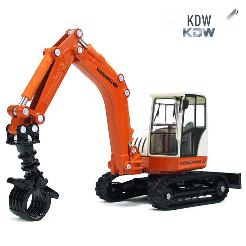 KDW 1:50 Tracked Grapple Loader Alloy Toy Model for Kids, Boxed Single Boxed