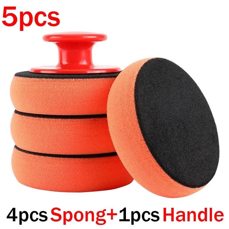1/5pcs Car Wash Wax Polish Pad Polishing Pad Sponge Car Cleaning Cloth Microfiber Applicator For Auto Polisher Waxing Sponge