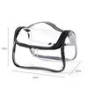 Transparent Waterproof Travel Cosmetic Bag Pvc Portable Large Capacity Makeup Zippered Storage Pouch Toiletry Bag