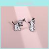 Adorable Cartoon Snowman Alloy Brooch Charming Accessory For Fun Fashion Statement